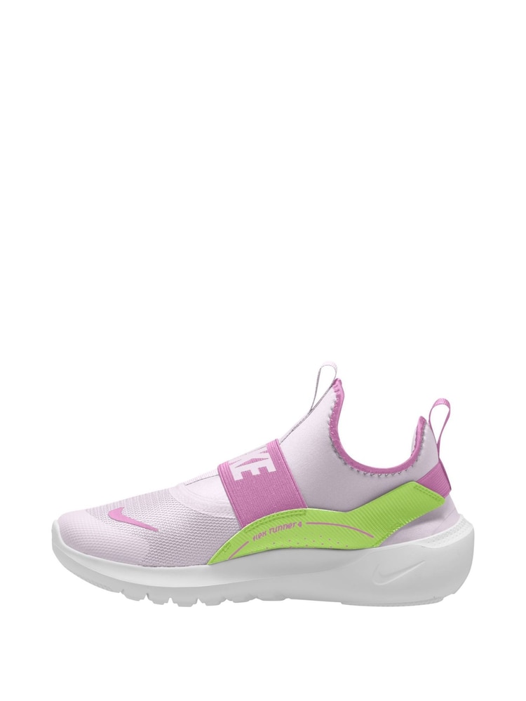 Light Violet and Lime - Nike Flex Runner 4 Sneaker für Jugendliche - Bild 2 von 4