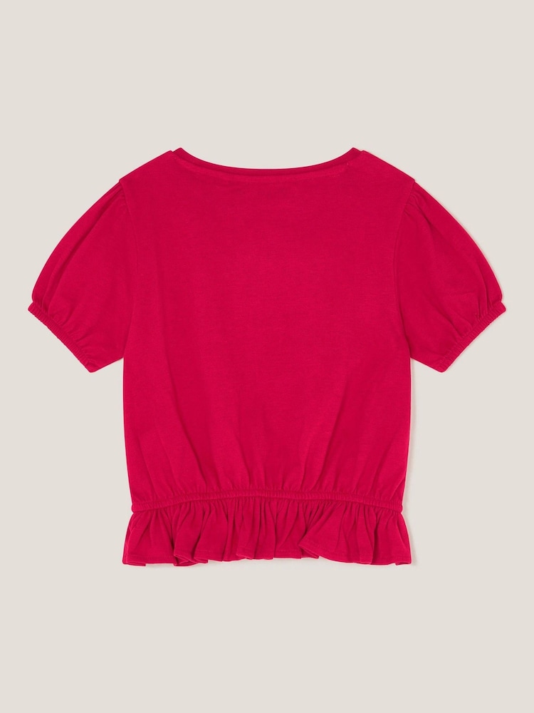 Monsoon You Are My Sunshine Frill 100% Cotton T-Shirt - صورة 2 من 3