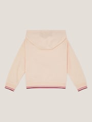 Monsoon White Floral Butterfly Embroidered Zip-Up 100% Cotton Hoodie - Image 2 of 3