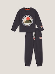 Monsoon Blue Back To Nature 100% Cotton Sweatshirt and Joggers Set - Image 2 of 4