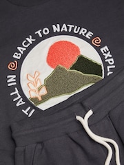 Monsoon Blue Back To Nature 100% Cotton Sweatshirt and Joggers Set - Image 4 of 4