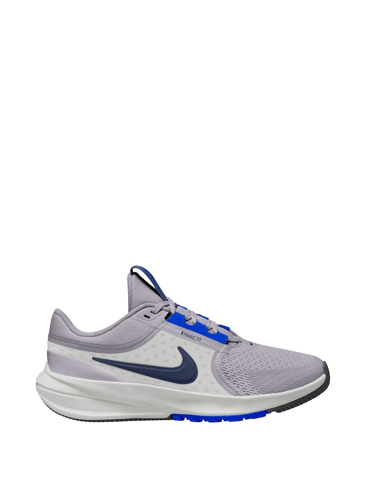 Nike Racer Blue and Cement Grey Youth Star Runner 5 Trainers - Image 1 of 4