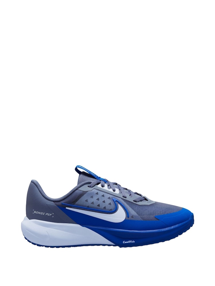 Nike Blue Indigo Youth Sonic Fly Running Trainers - Image 1 of 4
