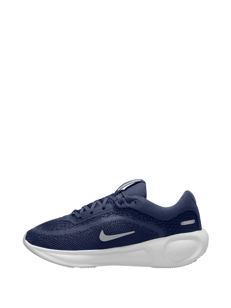 Nike Navy Blue and White Youth Stellar Ride Trainers - Image 2 of 4