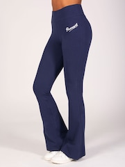 Pineapple Blue Flare Jersey Womens Trousers - Image 1 of 6