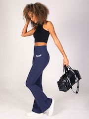 Pineapple Blue Flare Jersey Womens Trousers - Image 4 of 6