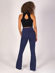 Pineapple Blue Flare Jersey Womens Trousers - Image 5 of 6