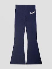 Pineapple Blue Flare Jersey Womens Trousers - Image 6 of 6