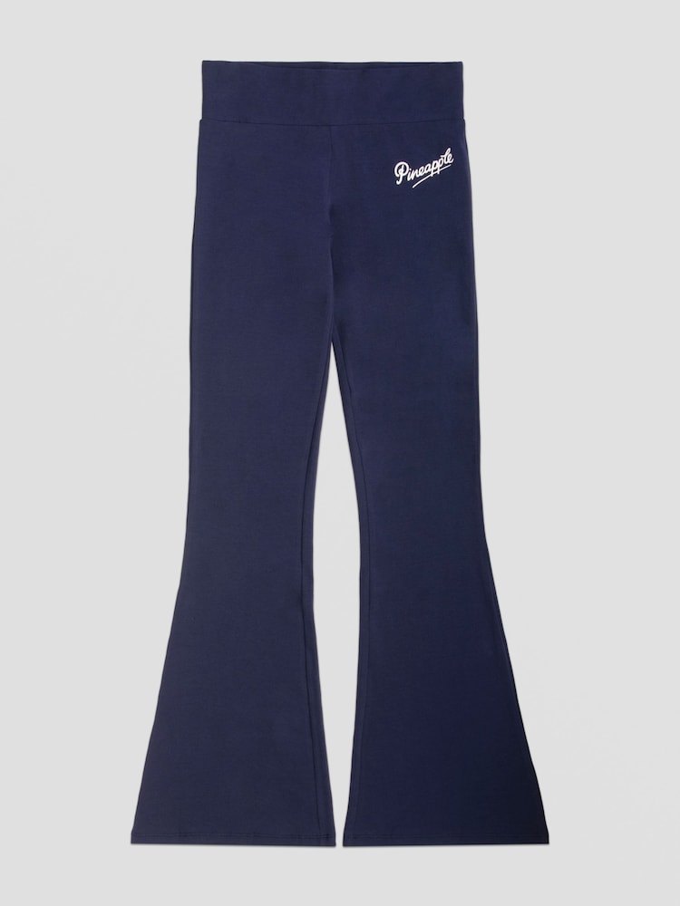 Pineapple Blue Flare Jersey Womens Trousers - Image 6 of 6