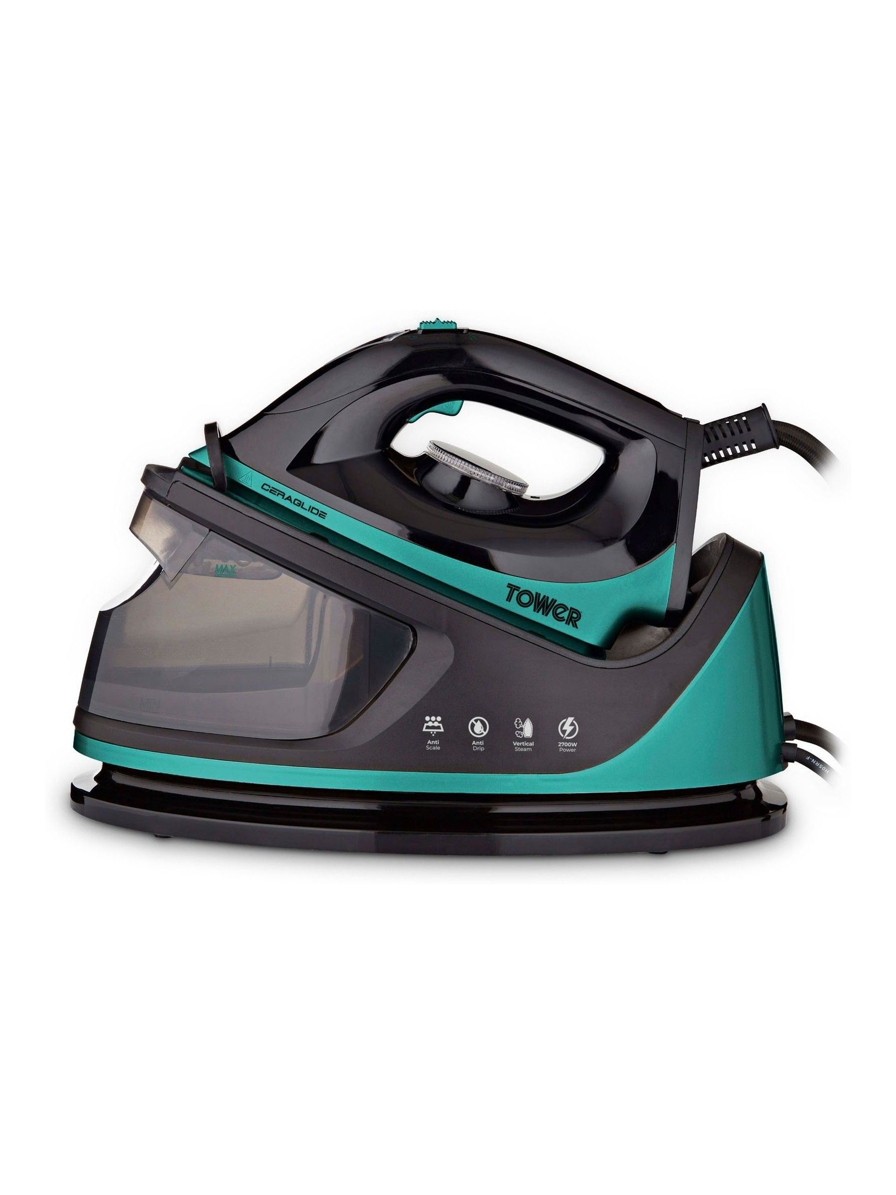 Tower Ceraglide Steam Generator, 2700W, 1.2L, Teal T22023tl - Image 6