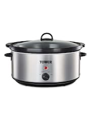 Tower Silver 6.5L Stainless Steel Slow Cooker - Image 1 of 2