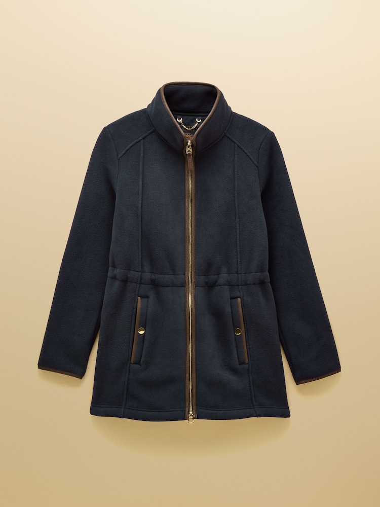 Joules Navy Zip Through Longline Fleece - Image 11 of 11 Joules Navy Zip Through Longline Fleece - Image 11 of 11