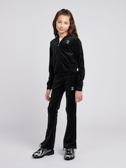 Juicy Couture Black Girls Fold Over Waist Joggers - Image 2 of 9