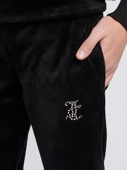 Juicy Couture Black Girls Fold Over Waist Joggers - Image 4 of 9