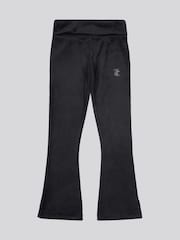 Juicy Couture Black Girls Fold Over Waist Joggers - Image 6 of 9