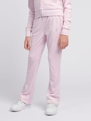 Juicy Couture Dark Purple Girls Diamanté Bootcut Joggers - Image 1 of 1