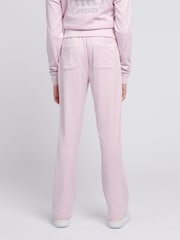أرجواني داكن - بنطلون رياضي مرصّع بقصّة مناسبة للأحذية الطويلة للبنات من Juicy Couture - صورة 3 من 7