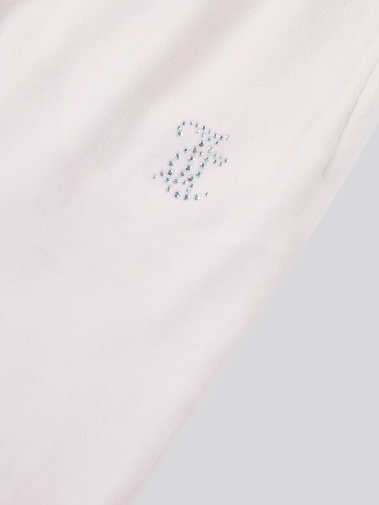 أرجواني داكن - بنطلون رياضي مرصّع بقصّة مناسبة للأحذية الطويلة للبنات من Juicy Couture - صورة 7 من 7