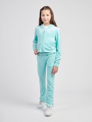 Juicy Couture Blue Girls Arch Zip-Thru Diamante Hoodie - Image 2 of 8
