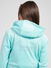 Juicy Couture Blue Girls Arch Zip-Thru Diamante Hoodie - Image 5 of 8