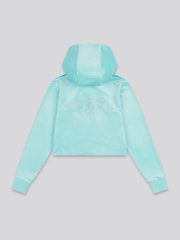 Juicy Couture Blue Girls Arch Zip-Thru Diamante Hoodie - Image 7 of 8