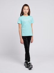 Juicy Couture Blue Girls Diamante Fitted 100% Cotton T-Shirt - Image 2 of 7