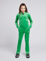 أخضر فاتح - بنطلون رياضي مرصّع بقصّة مناسبة للأحذية الطويلة للبنات من Juicy Couture - صورة 2 من 7