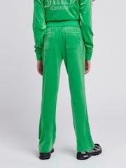 أخضر فاتح - بنطلون رياضي مرصّع بقصّة مناسبة للأحذية الطويلة للبنات من Juicy Couture - صورة 3 من 7