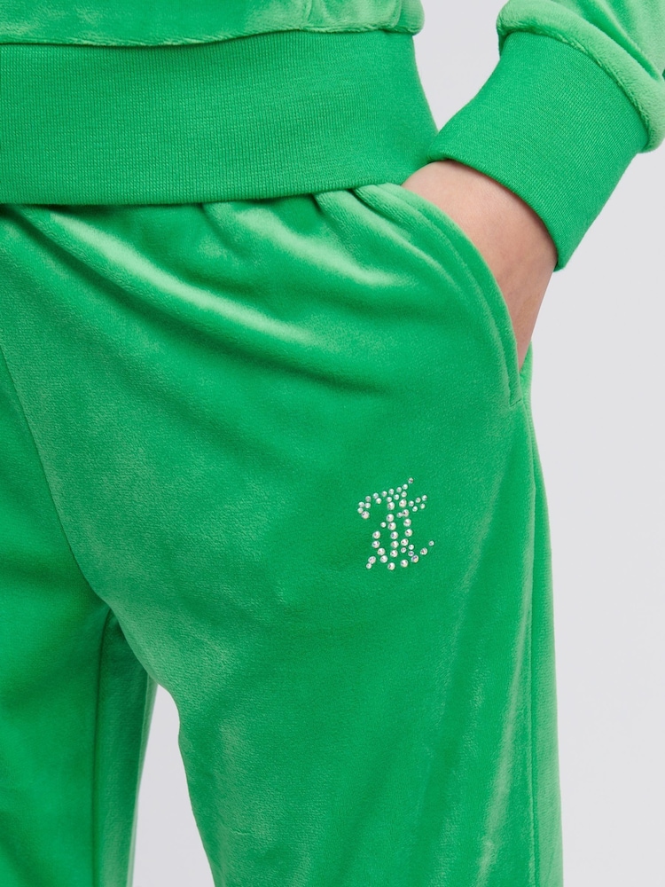 Verde deschis - Juicy Couture Diamanté Bootcut Joggers - Image 4 of 7
