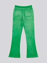 أخضر فاتح - بنطلون رياضي مرصّع بقصّة مناسبة للأحذية الطويلة للبنات من Juicy Couture - صورة 6 من 7
