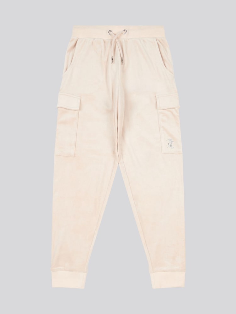 Crème - Juicy Couture Girls Cargo Cuffed Joggers - Image 5 of 7
