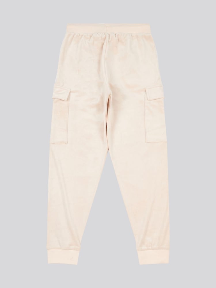 Crème - Juicy Couture Girls Cargo Cuffed Joggers - Image 6 of 7