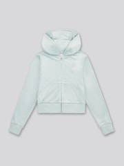 Juicy Couture Blue Girls Diamante Zip-Through Hoodie - Image 5 of 7