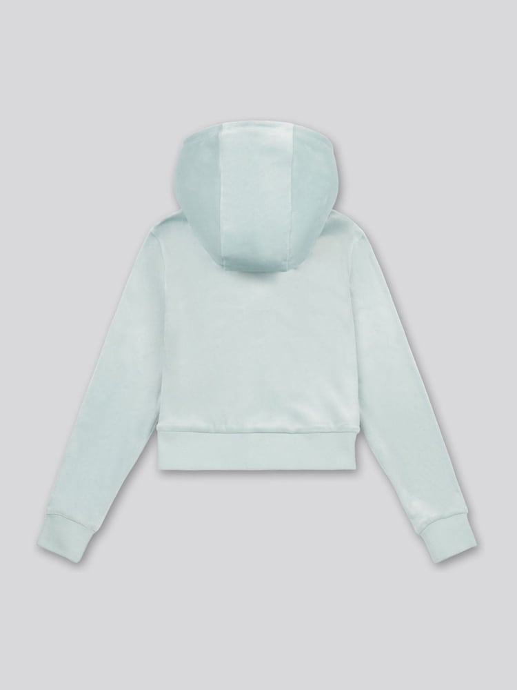 Juicy Couture Blue Girls Diamante Zip-Through Hoodie - Image 6 of 7