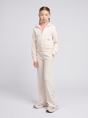 Juicy Couture Cream Girls Velour Zip-Thru Jacket - Image 2 of 7