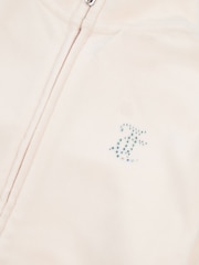 Juicy Couture Cream Girls Velour Zip-Thru Jacket - Image 7 of 7