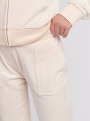 Juicy Couture Cream Tonal Wide Leg Trousers - Image 4 of 7