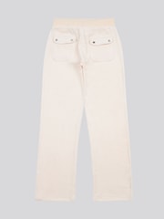 Juicy Couture Cream Tonal Wide Leg Trousers - Image 6 of 7