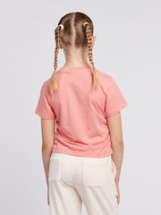 Juicy Couture Orange Girls Diamante Ringer 100% Cotton T-Shirt - Image 3 of 7