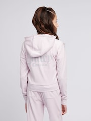 Juicy Couture Dark Purple Diamanté Zip Through Hoodie - Image 3 of 9