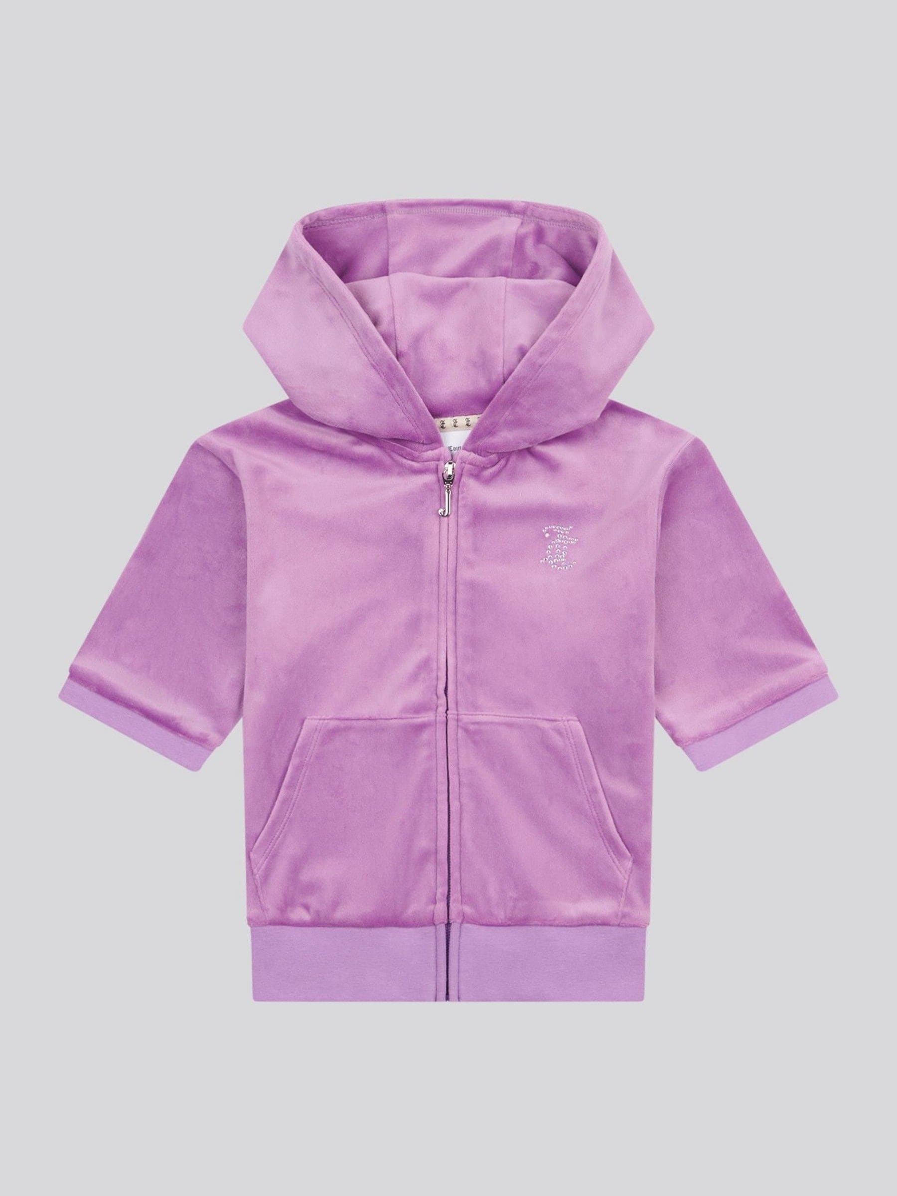 Buy Juicy Couture Purple Girls Diamante Zip Thru Short-Sleeve