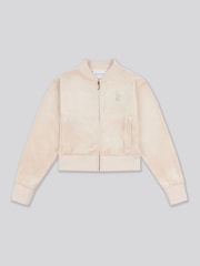 Juicy Couture Cream Girls Cropped Zip-Thru Sweatshirt - Image 5 of 8