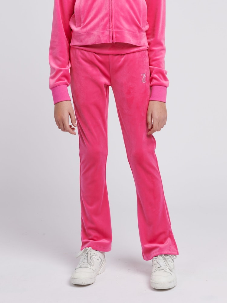 Juicy Couture Pink Girls Fold Over Waist Joggers - Image 1 of 1