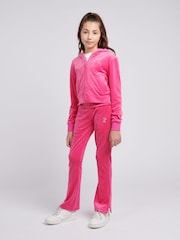 Juicy Couture Pink Girls Fold Over Waist Joggers - Image 2 of 8