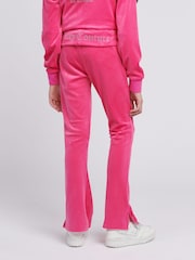 Juicy Couture Pink Girls Fold Over Waist Joggers - Image 3 of 8