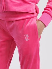 Juicy Couture Pink Girls Fold Over Waist Joggers - Image 4 of 8