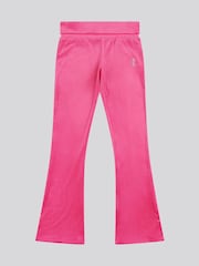 Juicy Couture Pink Girls Fold Over Waist Joggers - Image 5 of 8