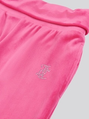Juicy Couture Pink Girls Fold Over Waist Joggers - Image 7 of 8