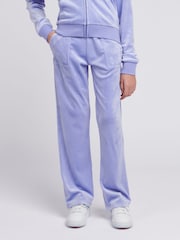 Juicy Couture Dark Blue Tonal Wide Leg Trousers - Image 1 of 7
