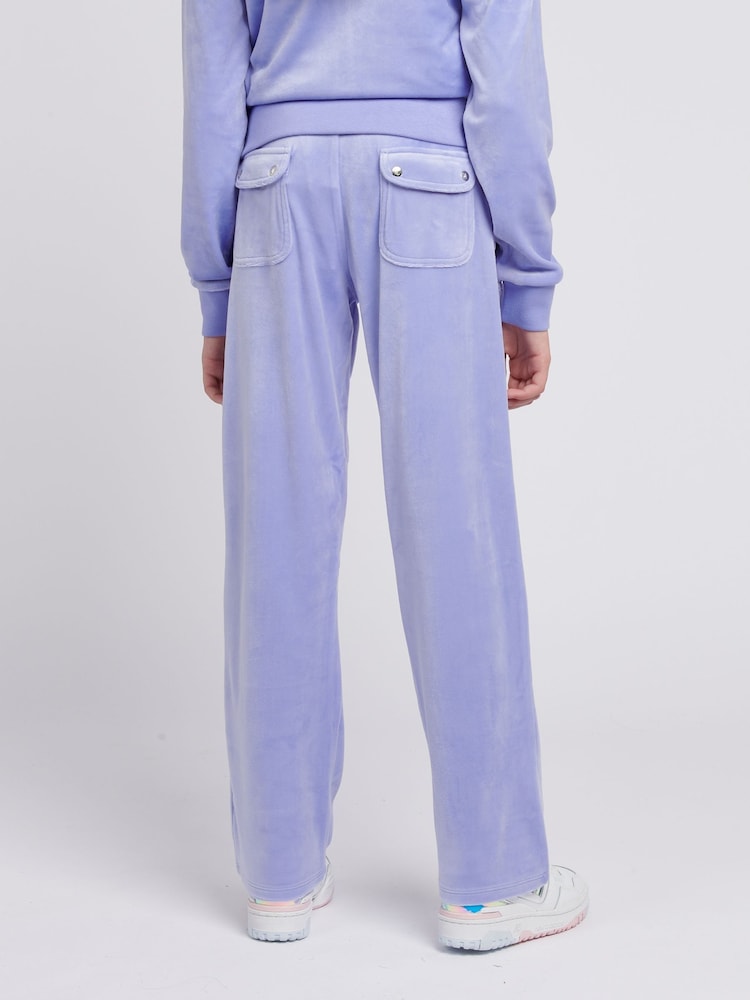 Juicy Couture Dark Blue Tonal Wide Leg Trousers - Image 3 of 7
